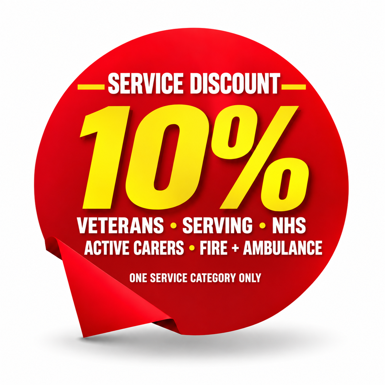 One eligible service offer: 10 percent