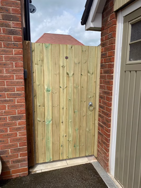 Gate hardware and timber detail