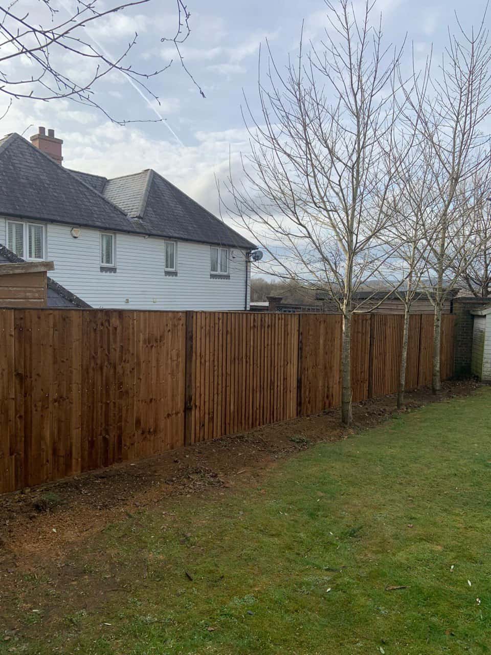 Wooden fence and gate installation